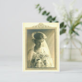 Vintage Wedding A Bride Postkarte (Stehend Vorderseite)