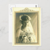 Vintage Wedding A Bride Postkarte (Vorne/Hinten)