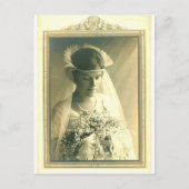 Vintage Wedding A Bride Postkarte (Vorderseite)