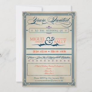 Vintage Wedding Abend only Einladung