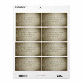 Vintage Wedding Address Label (Vorne)
