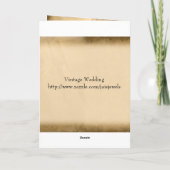 Vintage Wedding Anniversary Card Karte (Rückseite)