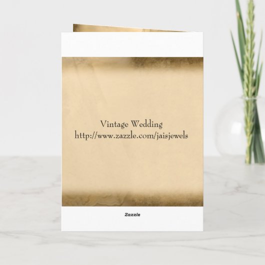 Vintage Wedding Anniversary Card Karte (Rückseite)