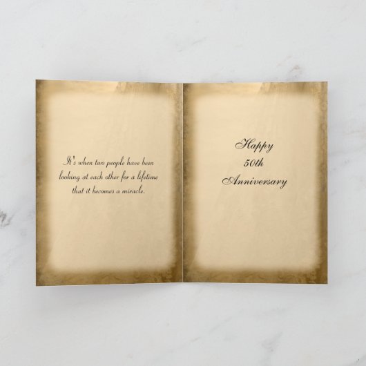 Vintage Wedding Anniversary Card Karte (Innenseite)