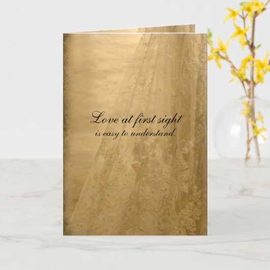 Vintage Wedding Anniversary Card Karte (Gelbe Blume)