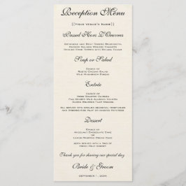 Vintage Wedding Antique Rosa Blume Menükarte