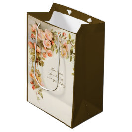 Vintage Wedding Antique Rosa Blume Mittlere Geschenktüte
