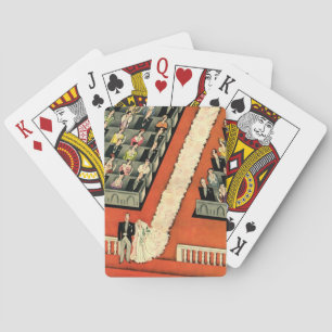 Vintage Wedding, Art Deco Bridge und Groom neu ver Spielkarten