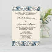 Vintage Wedding, Art Nouveau Iris Blume Florenz Einladung (Stehend Vorderseite)