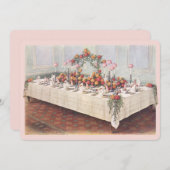 Vintage Wedding Bankett Tisch Einladung (Vorne/Hinten)