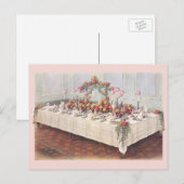 Vintage Wedding Bankett Tisch Postkarte (Vorne/Hinten)