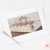 Vintage Wedding Bankett Tisch Rechteckiger Aufkleber (Umschlag)