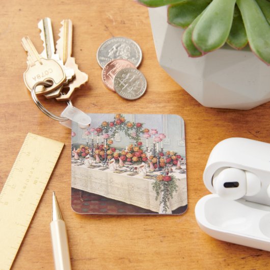 Vintage Wedding Bankett Tisch Schlüsselanhänger (Schreibtisch)