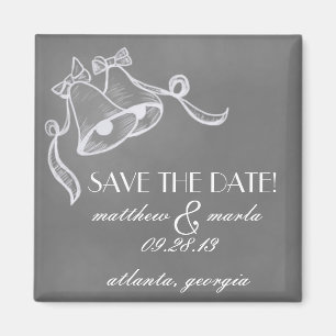 Vintage Wedding Bells "Save the Date" Magnete Magnet