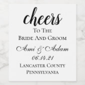 Vintage Wedding Beverage Flasche Label Set Weinetikett (Einzelnes Label)