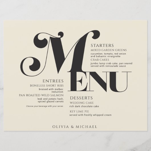 Vintage Wedding Black Cream (Vorderseite)