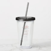 Vintage Wedding Blume Trauzeugin Acryltrinkbecher (Rückseite)