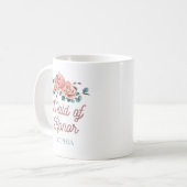 Vintage Wedding Blume Trauzeugin Kaffee Tasse (Vorderseite Links)