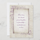 Vintage Wedding Blumenrahmen Einladung (Vorderseite)