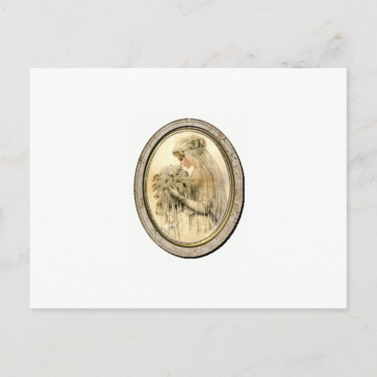 Vintage Wedding Brautparty Bride Postkarte (Vorderseite)