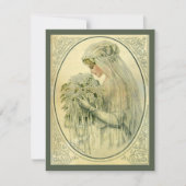 Vintage Wedding Bridal Portrait Einladung (Vorderseite)