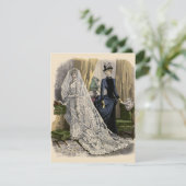 Vintage Wedding Bridal Portrait, Viktorianisch Bri (Stehend Vorderseite)