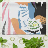 Vintage Wedding, Bride and Groom Newlyweds Küssen Geschirrtuch (Gefaltet)