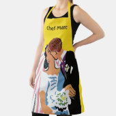 Vintage Wedding, Bride and Groom Newlyweds Küssen Schürze (InSitu)