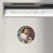 Vintage Wedding, Bride Cutting die Hochzeitstorte Magnet (In Situ (Geschirrspüler))