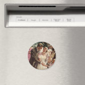 Vintage Wedding Bride Groom Neugierige Cut Cake Magnet (In Situ (Geschirrspüler))