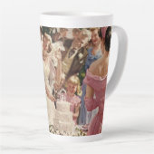 Vintage Wedding Bride Groom Neugierige Cut Cake Milchtasse (Rechte Ecke)