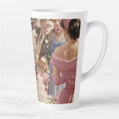 Vintage Wedding Bride Groom Neugierige Cut Cake Milchtasse (Rechts)