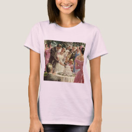 Vintage Wedding Bride Groom Neugierige Cut Cake T-Shirt