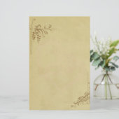 Vintage Wedding Briefpapier (Stehend Vorderseite)