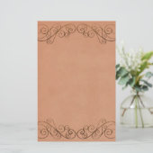 Vintage Wedding Briefpapier (Stehend Vorderseite)