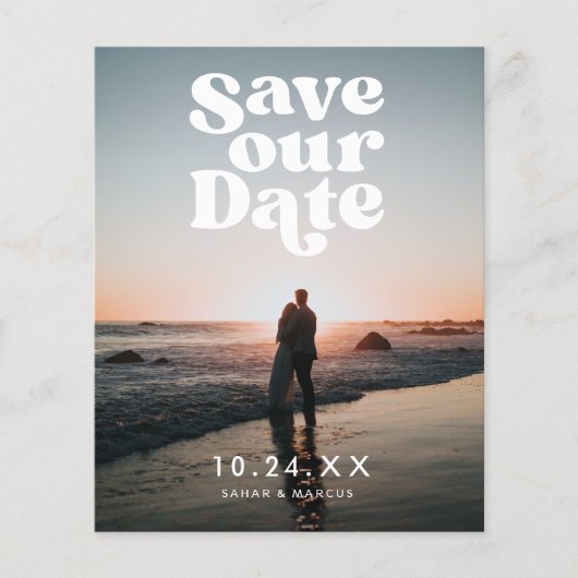 Vintage Wedding Budget Save the Date Flyer (Vorne)