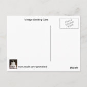 Vintage Wedding Cake Rezept Postkarte (Rückseite)