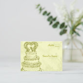 Vintage Wedding Cake Table Sitzplätze Platzkarte (Stehend Vorderseite)