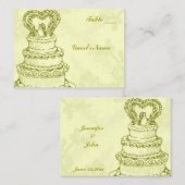 Vintage Wedding Cake Table Sitzplätze Platzkarte (Vorne/Hinten)