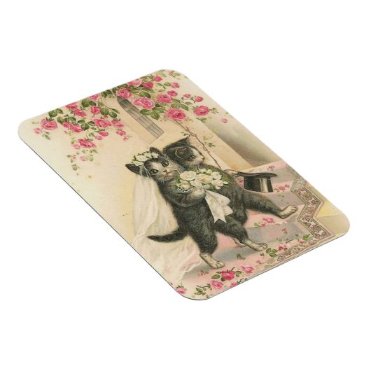 Vintage Wedding Cats, Magnet (Rechte Seite)