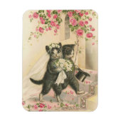 Vintage Wedding Cats, Magnet (Vertikal)