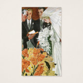 Vintage Wedding Ceremony, Bride Groom Newlyweds (Rückseite)