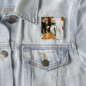 Vintage Wedding Ceremony, Bride Groom Newlyweds Button (Beispiel)