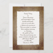 Vintage Wedding Certificate Einladung (Rückseite)