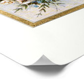 Vintage Wedding Certificate of Marriage Fotograf Poster (Ecke)