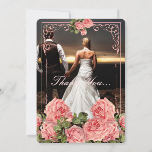 Vintage Wedding Chalkboard - Danke Karte