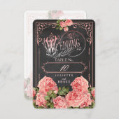 Vintage Wedding Chalkboard - Platzkarte (Vorne/Hinten)