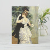 Vintage Wedding, City Dance by Renoir, Einladung (Stehend Vorderseite)