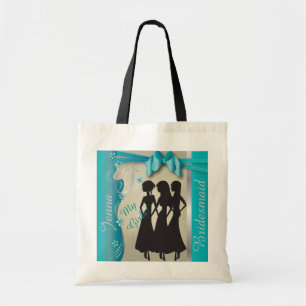 Vintage Wedding Classy Design Türkisblau Tragetasche