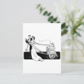 Vintage Wedding Couple Postkarte (Stehend Vorderseite)